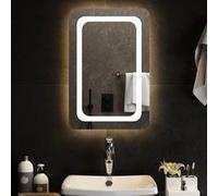 vidaXL Miroir de Salle de Bain à LED Décoratif Cosmétique Miroir de Courtoisie Miroir de Maquillage Toilette Maison Intérieur 40x60 cm miroir G