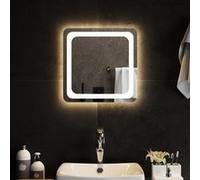 vidaXL Miroir salle de bain à LED - Blanc