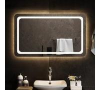 vidaXL Miroir de Salle de Bain à LED Miroir de Maquillage Lumineux Coiffeuse Cosmétique Décoration de Toilette Maison Intérieur 100x60 cm miroir G