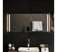 vidaXL Miroir de Salle de Bain à LED Miroir de Maquillage Lumineux Coiffeuse Cosmétique Décoration de Toilette Maison Intérieur 90x40 cm miroir G