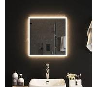 vidaXL Miroir de Salle de Bain à LED Mural Miroir de Maquillage Lumineux Coiffeuse Cosmétique Décoration Toilette Intérieur 50x50 cm miroir G
