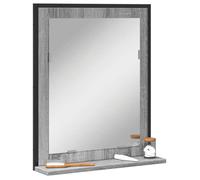 vidaXL Miroir de salle de bain moderne 50x12x60 cm avec étagère Sonoma gris bois d'ingénierie