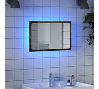 Vidaxl Miroir De Salle De Bain Avec Lumière Led Vieux Bois 60x8,5x38cm Multicolore