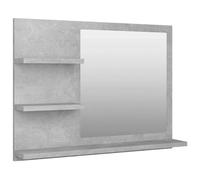 vidaXL Miroir de Salle de Bain Gris béton 60x10,5x45cm Bois ingénierie