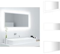 vidaXL Miroir de salle de bain LED blanc 90x8,5x37 cm Acrylique - lavabos de salle de bain