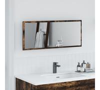 Vidaxl Miroir De Salle De Bain Led Chêne Fumé 90x8,5x37 Cm Bois D'ingénierie