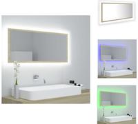 vidaXL Miroir de salle de bain LED Chêne Sonoma 100x8,5x37 cm Acrylique - lavabos de salle de bain
