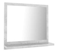vidaXL Miroir de Salle de Bain, Miroir de Courtoisie, Miroir de Maquillage, Miroir Cosmétique Toilette Maison Intérieur, Gris Béton Bois d’Ingénierie