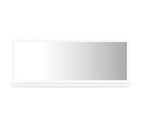 vidaXL Miroir de Salle de Bain Miroir de Maquillage Miroir Mural Décoration Miroir Décoratif Maison Intérieur Blanc 90x10,5x37 cm Aggloméré