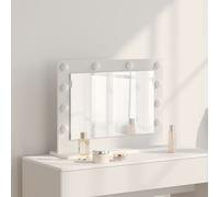 vidaXL Miroir de vanité Blanc 60 x 45 x 18 cm Verre et bois composite