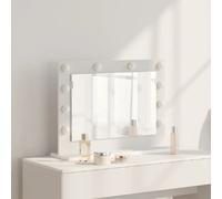 vidaXL Miroir de vanité Blanc 60 x 45 x 18 cm Verre et bois composite
