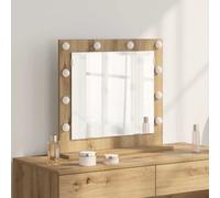 vidaXL Miroir de vanité Blanc 60 x 55 x 18 cm Verre et bois composite