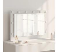 vidaXL Miroir de vanité Blanc 80 x 15 x 18 cm Verre et bois composite
