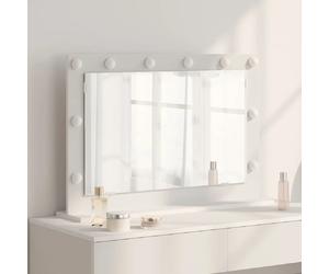 vidaXL Miroir de vanité Blanc 80 x 15 x 18 cm Verre et bois composite