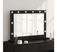 vidaXL Miroir de vanité Rectangulaire Chêne noir 80 x 15 x 18 cm