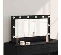 vidaXL Miroir de vanité Rectangulaire Chêne noir 80 x 45 x 18 cm