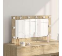 vidaXL Miroir de vanité Rectangulaire Chêne Sonoma 80 x 45 x 18 cm