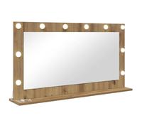 vidaXL Miroir de vanité Rectangulaire Chêne artisanal 100 x 55 x 18 cm