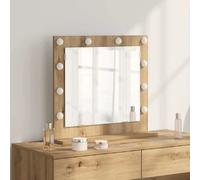 vidaXL Miroir de vanité Rectangulaire Chêne artisanal 60 x 55 x 18 cm