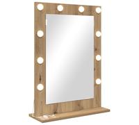 vidaXL Miroir de vanité Rectangulaire Chêne artisanal 70 x 50 x 18 cm