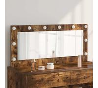 vidaXL Miroir de vanité Rectangulaire Chêne fumé 100 x 45 x 18 cm
