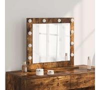 vidaXL Miroir de vanité Rectangulaire Chêne fumé 60 x 55 x 18 cm