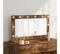 vidaXL Miroir de vanité Rectangulaire Chêne fumé 80 x 45 x 18 cm
