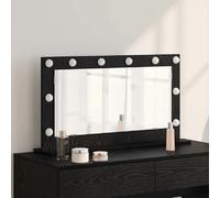 vidaXL Miroir de vanité Rectangulaire Chêne noir 80 x 45 x 18 cm