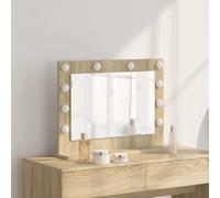 vidaXL Miroir de vanité Rectangulaire Chêne Sonoma 60 x 45 x 18 cm