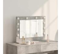 vidaXL Miroir de vanité Rectangulaire Gris béton 60 x 45 x 18 cm