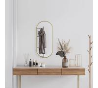vidaXL Miroir Doré Ovale 80x35 cm