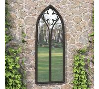 VidaXL Miroir jardin - Fer Noir
