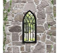 vidaXL Miroir Jardin Fer Noir 70x30 cm