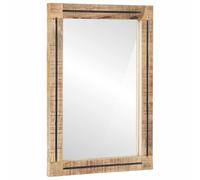 vidaXL Miroir Montage Mural Marron et Noir 70 x 50 x 3 cm Verre, Miroir de Salle de Bain Élégant, Décor en Verre Mural, Design Moderne pour Soins Personnels et Réflexion Chic