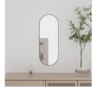 vidaXL Miroir mural 15 x 40 cm verre ovale 350452 Marron G