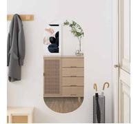 vidaXL Miroir mural 350456 - Verre ovale 35x80 cm - Moderne