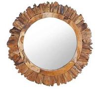 vidaXL Miroir murale 60 cm - Teck