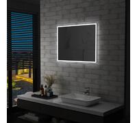 vidaXL Miroir mural à LED - Argenté