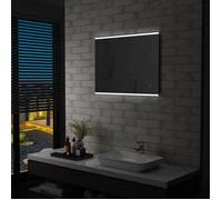 vidaXL Miroir mural à LED de salle de bain et capteur tactile 80x60 cm