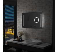 vidaXL Badkamerspiegel LED met aanraaksensor 100x60 cm144743 Argent G