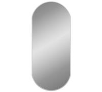 vidaXL Miroir mural ovale de maquillage Argenté 80x35 cm