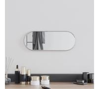 vidaXL Miroir mural argenté ovale