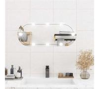 vidaXL Miroir Mural avec Eclairage LED, Miroir de Maquillage, Miroir Cosmétique, Décoration Chambre à Coucher Salon Salle de 3189161 Blanc G