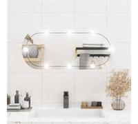 vidaXL Miroir Mural avec Eclairage LED, Miroir de Maquillage, Miroir Cosmétique, Décoration Chambre à Coucher Salon Salle de 3189162 Blanc G