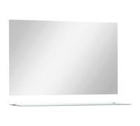vidaXL Miroir mural 100x60 cm avec étagère – Verre trempé – Argent