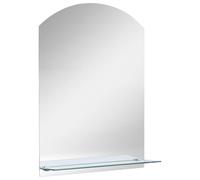 vidaXL Miroir mural avec étagère 20x40 cm Verre trempé