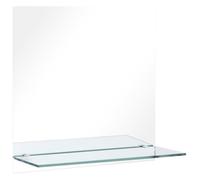 vidaXL Miroir mural avec étagère 60x60 cm Verre trempé