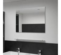 vidaXL Miroir mural avec étagère Verre