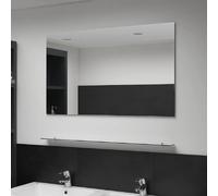 vidaXL Miroir mural avec étagère - Verre trempé