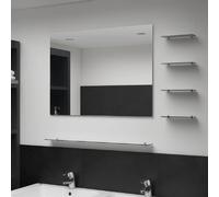 VidaXL Miroir mural avec étagères - Argenté